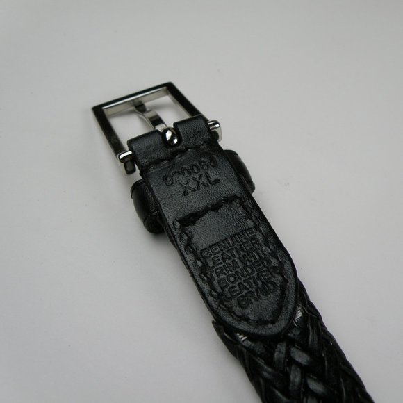 Black Braided Leather Women's Belt XXL 54" x 3/4"W - Picture 4 of 4